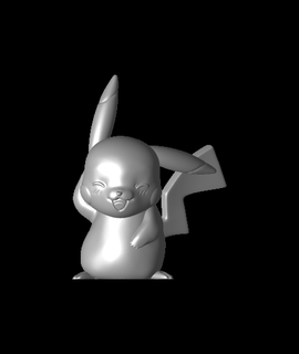 Pikachu Pokemon fan arte arti divertimento 3d print model - Mito3D