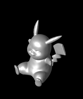 Pikachu stl 3d modelo comer 3d print model - Mito3D