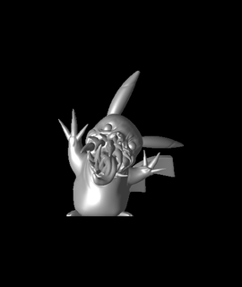 Pikachu Grusel Pokémon Ventilator Kunst Unterhaltung 3d print model - Mito3D