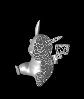 Pikachu voronoi majógrafo popular cultura 3d print model - Mito3D