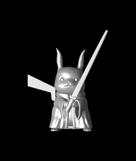 pikachu warrior designer 3d print model - Mito3D