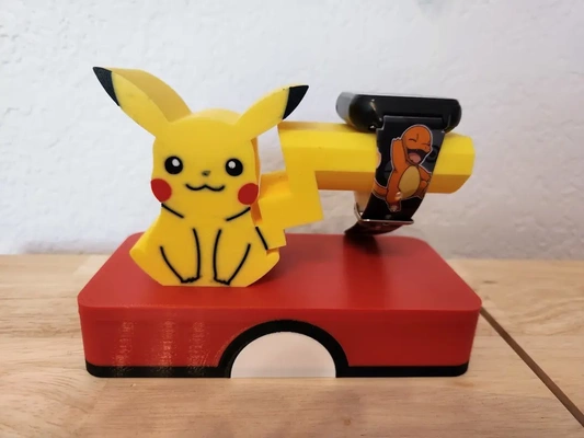 pikachu orologio in piedi pokemon 3d by sj3dprints on grazie 3d print model - Mito3D