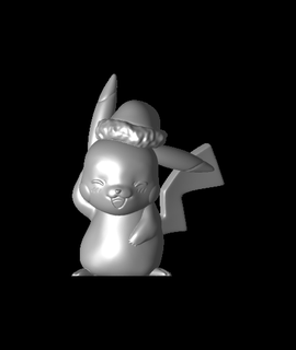 Pikachu Weihnachten Pokémon Ventilator Kunst Unterhaltung 3d print model - Mito3D