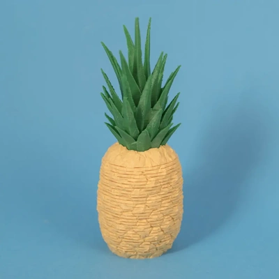 pineapple springo size - 3d by on thangs slinkly fruit tasty funny fun coil helix flexi flexy flexible wobbly no support free springos automotive tire 3d print model - Mito3D