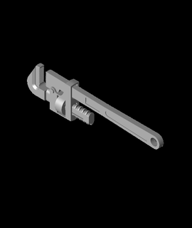 tubo chave inglesa 3d modelo desenhos mecânicos 3d print model - Mito3D