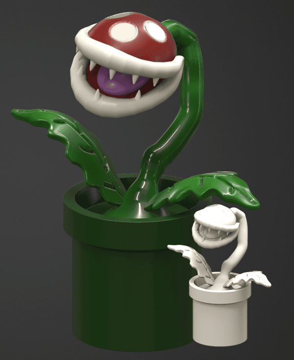 piranha plantar mario ventilador arte estranheza 3D print model - Mito3D