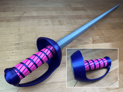 pirata espada print in place multi color imprimiendo 3d print model - Mito3D