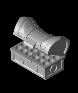 pirate Trésor poitrine aa aaa batterie passe temps Jeux 3d print model - Mito3D