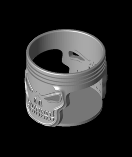 piston skull coaster Autos & Vehicles 3d print model - Mito3D