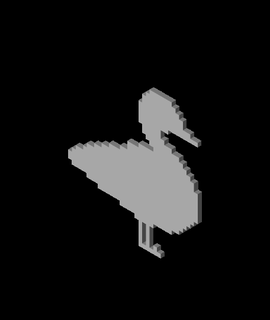 pixel goose blugoose 3d print model - Mito3D