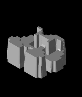 pixel bouton 3d modèle dem ria 3d print model - Mito3D