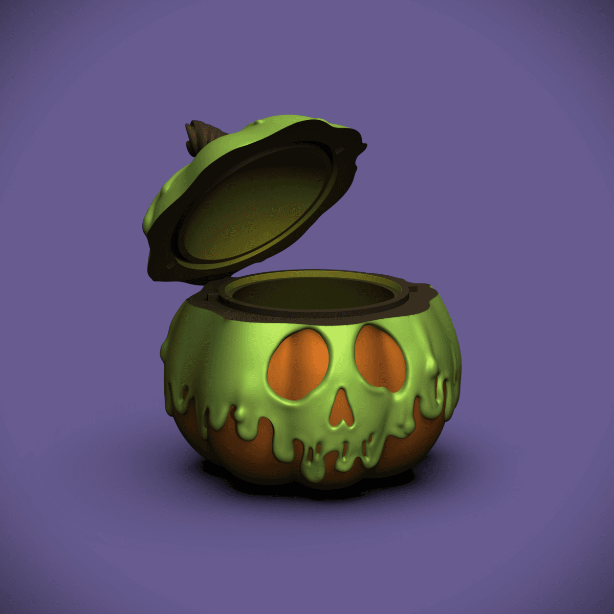 poison pumpkin bowl lid +bambu 3mf files - chelscct chelseycreatesthings 3D print model - Mito3D