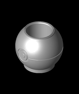 Pokeball Twist Tasse Schwarzdruck 3d print model - Mito3D