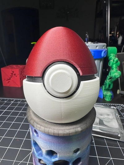 pokemon - print in place articulating egg spirit of pokeball or pokeegg 3d by thelightspd on thangs 3d print model - Mito3D