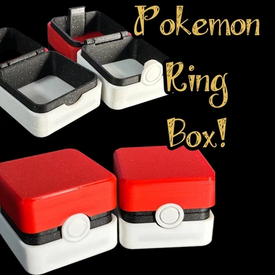 pokemon ring box - print in place valentine's day or kid's birthday party favor 3d by thelightspd on thangs 3d print model - Mito3D