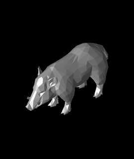 poly boar rnost zek Animals 3d print model - Mito3D
