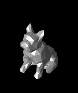 poly bulldog - support Animals 3d print model - Mito3D