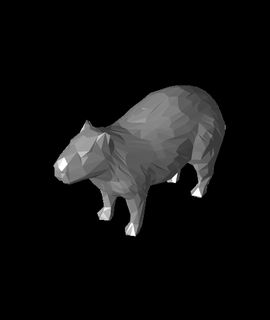 poly Capybara weitesten zek Hobbys Spiele 3d print model - Mito3D