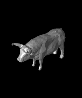 poly cow 3d model mandalorian thangs 3d print model - Mito3D