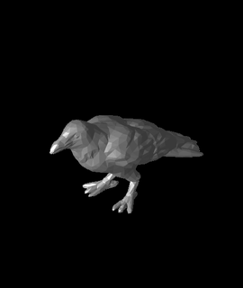 poly crow rnost zek Animals 3d print model - Mito3D