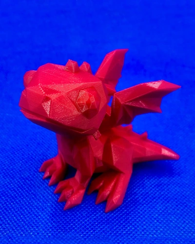 poly cute dragon - 3d by kosteklvp on thangs plant wheel petal 3d print model - Mito3D