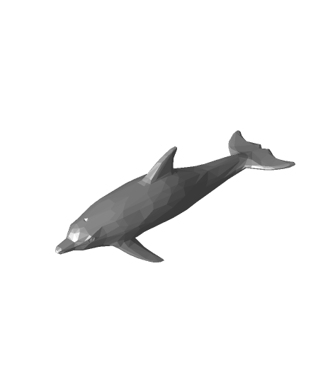 poly Delfin weitesten zek Tiere 3D print model - Mito3D