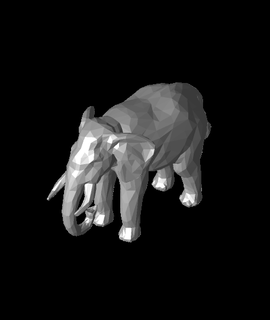 poly elephant rnost zek Animals 3d print model - Mito3D