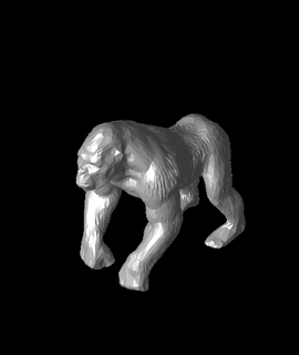 poly gorilla rnost zek Animals 3d print model - Mito3D