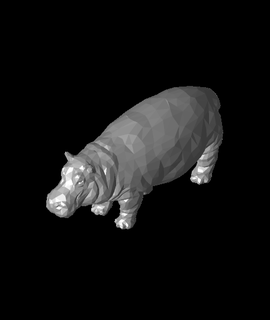 poly hippo rnost zek Animals 3d print model - Mito3D
