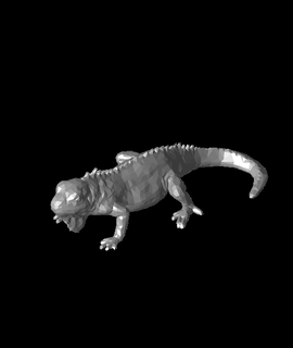 poli iguana principalmente zek animais 3d print model - Mito3D