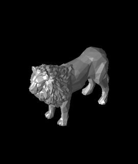 poly Löwe weitesten zek Tiere 3d print model - Mito3D