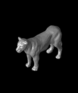 poly lioness rnost zek Animals 3d print model - Mito3D