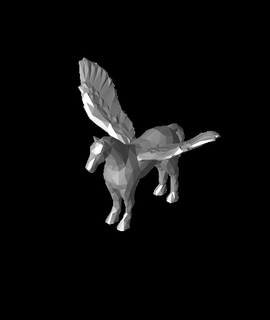 poly Pegasus weitesten zek Tiere 3d print model - Mito3D