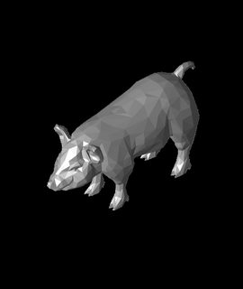 poly pig rnost zek Animals 3d print model - Mito3D