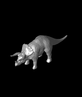 poli Triceratops ilk zek hayvanlar 3d print model - Mito3D