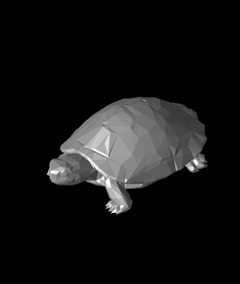 poly turtle 3d model mandalorian thangs 3d print model - Mito3D
