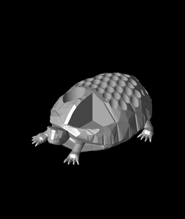 poli kaplumbağa kalem Kulp destek gizli 3d model teşekkürler 3d print model - Mito3D