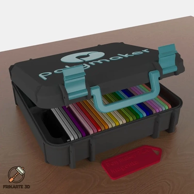 polymaker filament swatch box - 3d by frikarte3d on thangs business & industrial services office supplies tool organization 3d print model - Mito3D