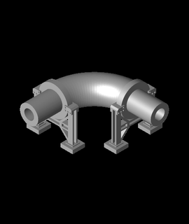 cocô tubo pipeline conector 90 hobbies jogos 3d print model - Mito3D