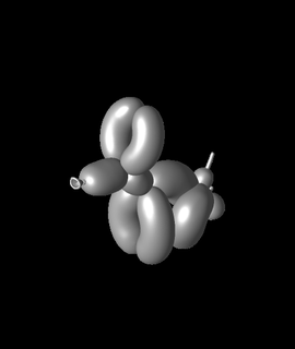 kacken Ballon Hund Kunst Unterhaltung 3d print model - Mito3D