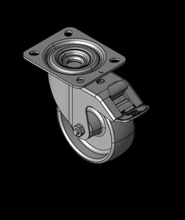 premuto acciaio rotelle medio dovere parentesi 3d modello grazie 3d print model - Mito3D