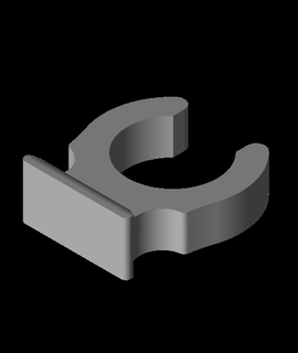 pressure fitting clip 20mmstl 3d print model - Mito3D