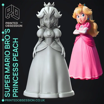princess peach - super mario bros fan art 3d by printedobsession on thangs games computer & video movie peaches princes toy model anime manga nintendo brothers 3d print model - Mito3D