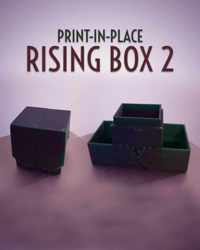 print-in-place geared rising box - 3d by jaatinen3d on thangs print in place storage cube organization organisation gears 3d print model - Mito3D