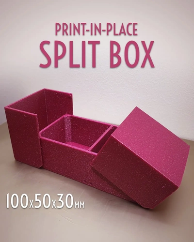 print-in-place split box 100x50x30mm - 3d by jaatinen3d on thangs storage print in place organization organizing lid 3d print model - Mito3D