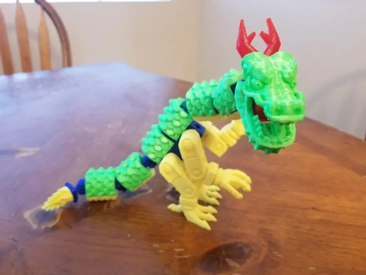 printablok dragon articulated robot construction toy - 3d by pprofessor on thangs 3d print model - Mito3D