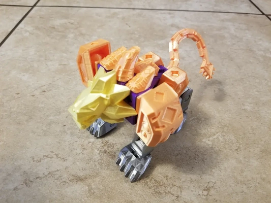 printablok leão articulado robô construção brinquedo 3d by professor on 3d print model - Mito3D