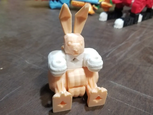 printablok rabbit articulated robot construction toy - 3d by pprofessor on thangs 3d print model - Mito3D