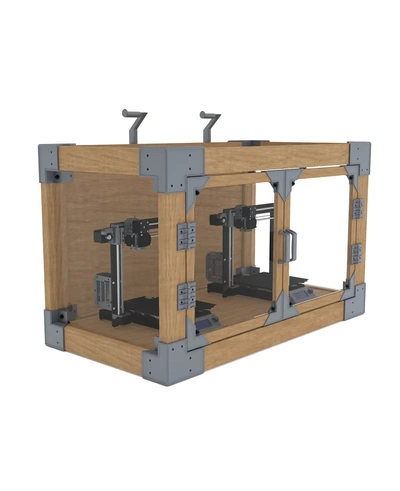 printer enclosure - wood frame xl 3d by innovativeaxis on thangs 3d print model - Mito3D