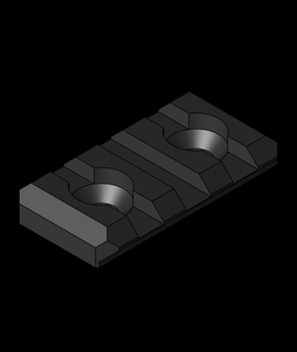 profile 3 slot mlok tapered screw 3d print model - Mito3D